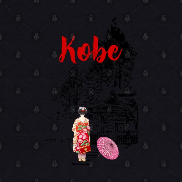 Geisha with Kimono in Kobe by ArtMomentum